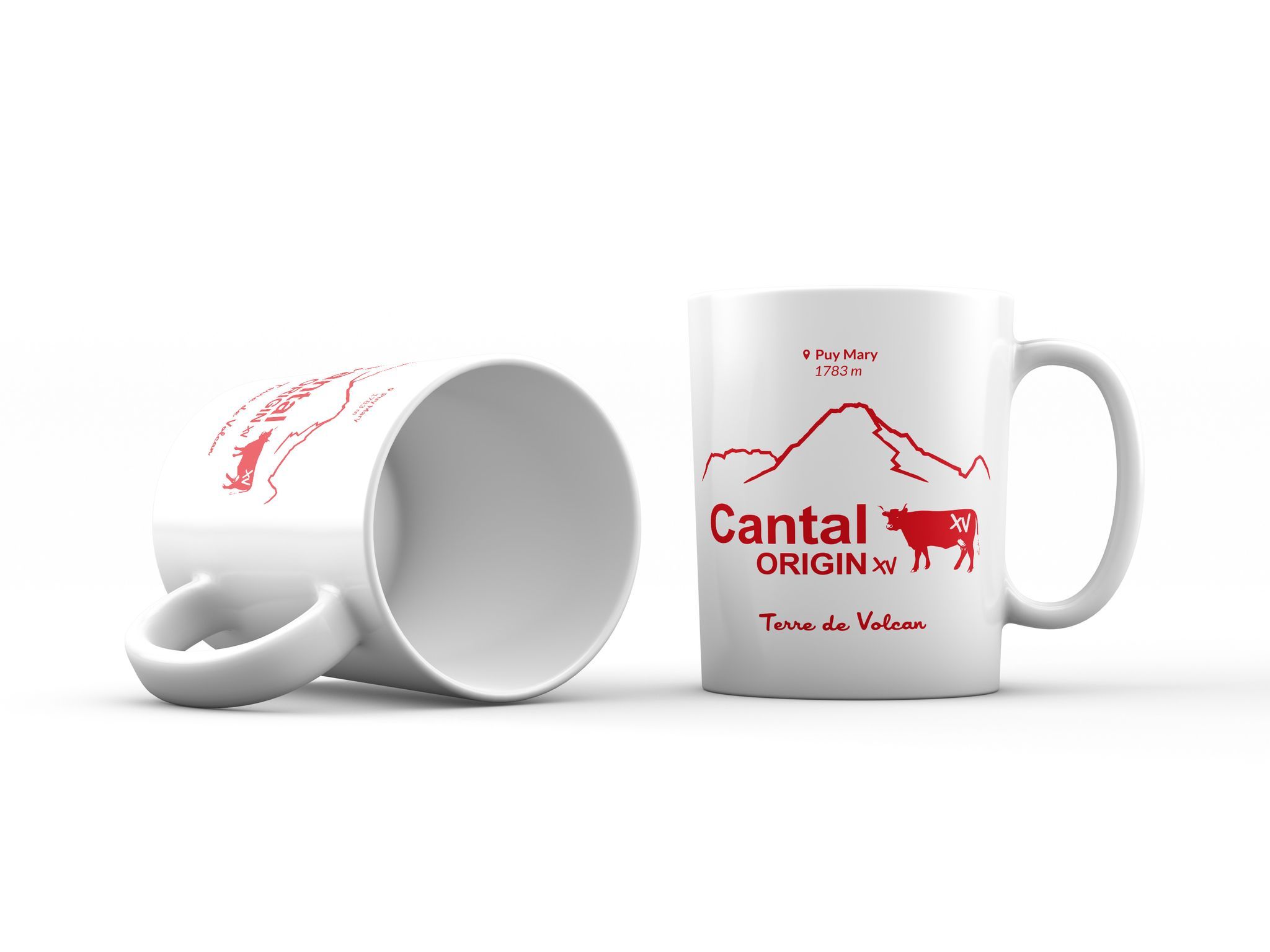 Tasse Cantal Origin XV - une marque identitaire de promotion du Département du Cantal par ALTAprod et ANCOOR